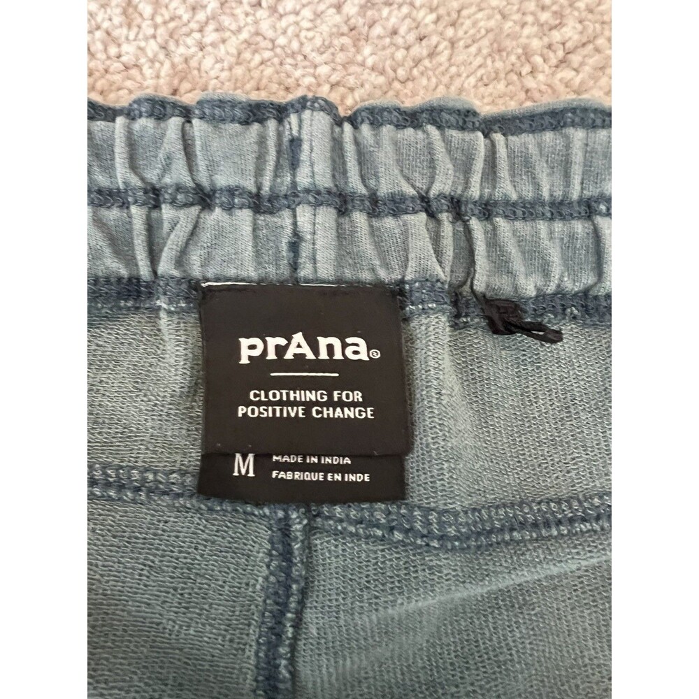 Prana Wide leg Pants Womens Medium Pull-On Loose Fit Elastic Waist Grey Blue - Picture 2 of 10
